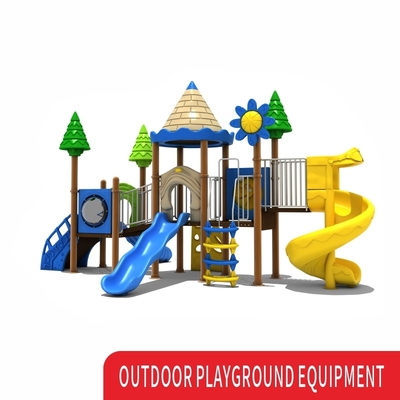 Castle Kids Outdoor Playground Equipment Plastic Slide For Oversea Market